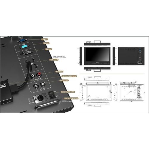  Lilliput LILLIPUT BM150-4K 15.6 Carry-on 4K Monitor 3840×2160 Ultra-HD resolution, 1000:1 Contrast Ratio, 25ms Response Time