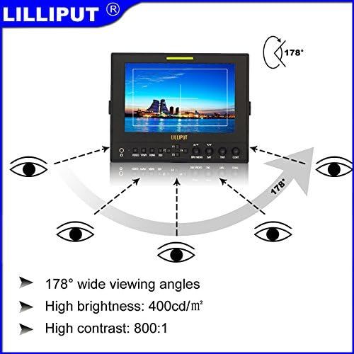  LILLIPUT 663S2(663OPS2) 7Lilliput 663S2 1280x800 IPS screen Pro-Photography Monitor SDI input and output with HDMI,YPbPr Input 16:9 metal shell F970+LP-E6 BATTERY PLATE +META