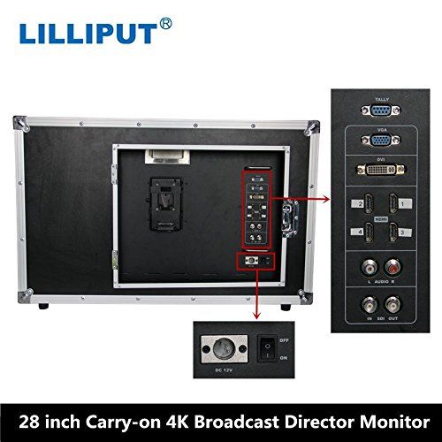  Lilliput 28 3840x2160 Broadcast Monitor 3G SDI 4K Ultra HD Monitor SDI HDMI TALLY Director Monitor for Camera