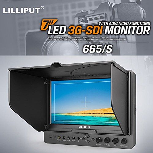  Lilliput 665S 7 HD Camera Field Top Monitor Peaking YPbPr,HDMI SDI inputouput