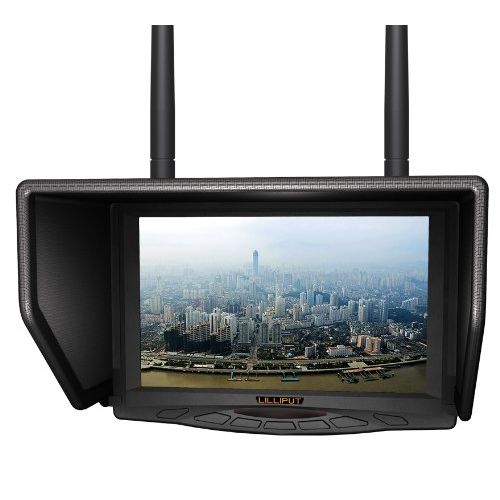  Lilliput LILLIPUT 7 329DW Dual receiver 5.8Ghz 4 Bands 32Channels FPV Monitor for Fly Wireless Camera and For Big Helicopter with LP-E6 battery and charger works with FAT SHARK,DJI AND BOSC