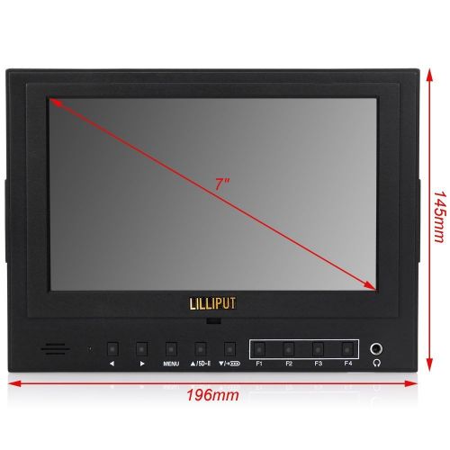  Lilliput LILLIPUT 7 TFT LCD (16:9) LILLIPUT 5DII-H-I 1080p LCD On DSLR Camera Monitor HDMI OUT Car Headrest Monitor with iPodiPadiPhone Support NO Output Signal NEW