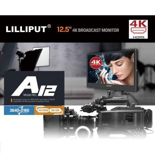  Lilliput A12 Monitor DSLR Camera 12.5” 4K HDMI 3G-SDI 3840X2160 Monitor for SONY FS5 FS7 F5 F55 RED SCARLET-W WEAPON RAVEN EPIC-W ARRI ALEXA Mini Canon C200 C300 II DJI Ronin