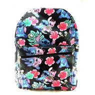 Disney Lilo and Stitch Allover Print Black 16 Girls Large School Backpack-black
