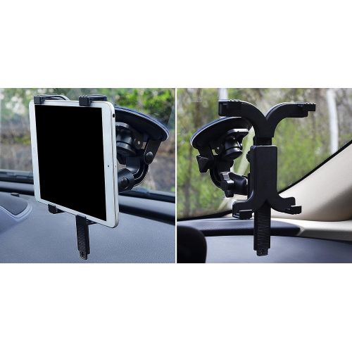  5 in 1 Lilware Table  Headrest  Windscreen Gooseneck Clamp for Tablet  Apple iPad  iPad mini and Other Devices Within 7 - 10.1. Adjustable Holder Arm With 360° Adjustable Rotat