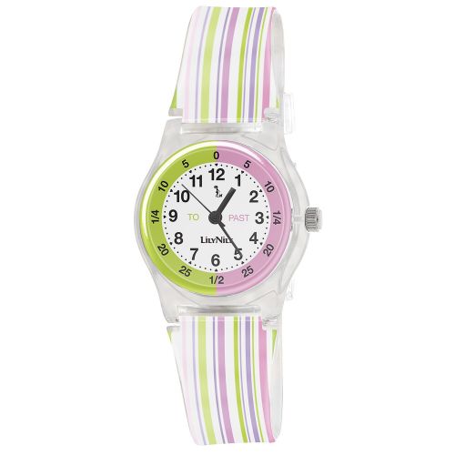  Lily Nily Kids Plastic and Stainless Steel Stripe Watch by Lily Nily