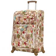 Lily Bloom Luggage Large Expandable Design Pattern Suitcase With Spinner Wheels For Woman (Aquarium Life, 28in)