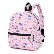 Lily & Drew Lightweight Canvas Mini Backpack for Women, Teens (Cat Pink Small V2)