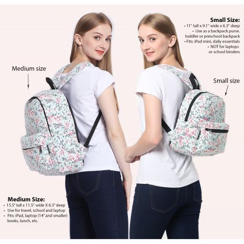  Lily & Drew Lightweight Canvas Mini Backpack for Women, Teens (Cat Pink Small V2)