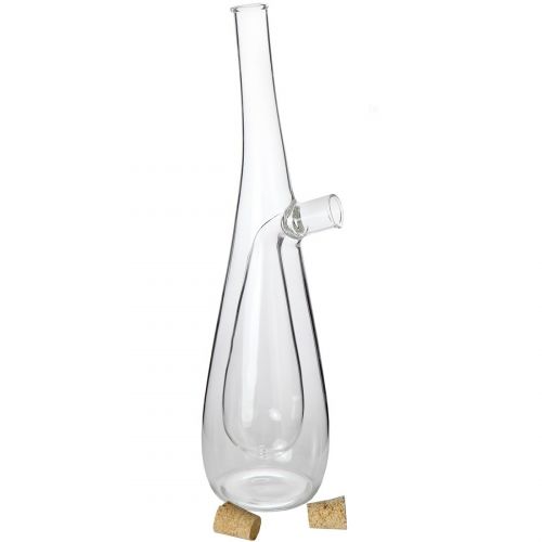  Lilys Home Glass Olive Oil and Vinegar Dispenser, A Beautiful Addition to Any Kitchen and Dinnerware Set (15 Ounces & 10 Ounces)