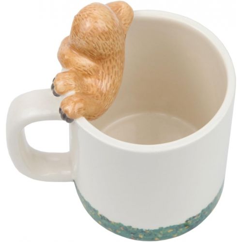  Lilys Home Rather Be Sleeping Lazy Sloth 3D Animal Mug. Ceramic Cup for Sloth Lovers.10 Oz.