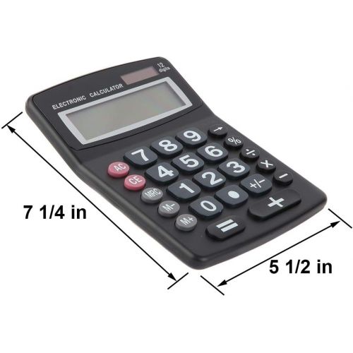  [아마존베스트]Lilys Home Jumbo 12-Digit Desktop Calculator - Black