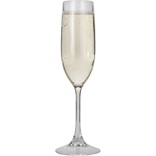  [아마존베스트]Lilys Home Unbreakable Acrylic Champagne Glasses, Made of Shatterproof Plastic and Ideal for Indoor and Outdoor Use, Reusable, Crystal Clear (5 oz. Each, Set of 4)