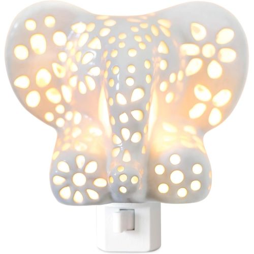  Lilys Lights White Elephant NIGHTLIGHT for Children | Nursery Decor Gift for Baby Shower