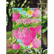 /LimeRikeeDesigns Strawberry Kiwi Personalized Garden Flag Custom Garden Flag Personalized Yard Flag Housewarming Garden Decor New Home Gift Spring Garden