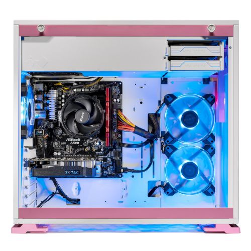  Skytech Gaming [Limited Pink Edition] SkyTech Venus Desktop Gaming Computer PC (Ryzen 3 1200, GTX 1050 Ti 4GB, 8GB DDR4, 1TB HDD, 500 Watts PSU, Win 10 Home, RGB Silent Fans) (GTX 1050 TI | 8GB |