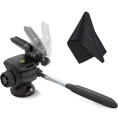  LimoStudio Three Axis Angle Adjustable DSLR Camera Tripod Mount with Quick Release Plate and Microfiber Cleaning Cloth for Professional Photo Video Shoots, AGG2446