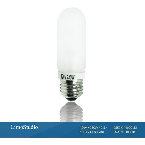  [아마존베스트]LimoStudio JDD 250W Frost Type E26 Base Flash Tube Lamp 120 Volt Light Bulb for Flash Strobe Light, Monolight, Barndoor Light, AGG1795