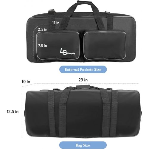  [아마존베스트]LimoStudio Durable Photo Studio Equipment Carry Bag, 31x11x10, Carrying Trolley Case, Padded Compartment, Wheel, Handle, Light Stand, Tripod, Strobe Light, Umbrella, Photo Studio,