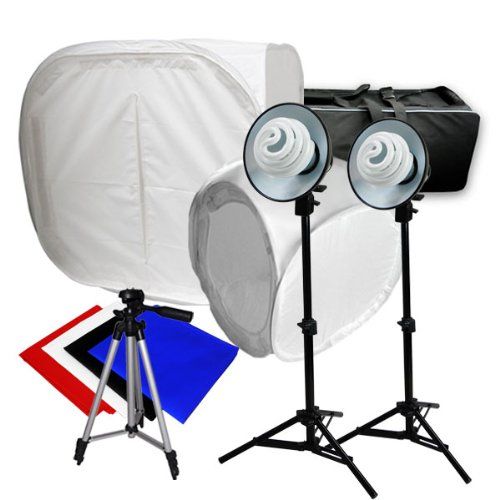  LimoStudio Photography Studio 12 and 30 Photo Studio Tent Light Backdrop Kit in a Box Cube Table Top Lighting Set, AGG941