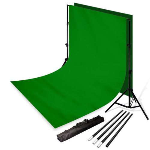  LimoStudio 1800 Watt Photo Studio Photography and Digital Video Continuous Lighting Kit with Green Chromakey 10 x 10 Photo Backdrop Background - 3 Light Stands, 3 Softboxes, 3 Ligh