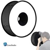 LimoStudio Round Ring Flash Diffuser 18 Collapsible & Foldable Soft Box for Speedlight and Flash Studio