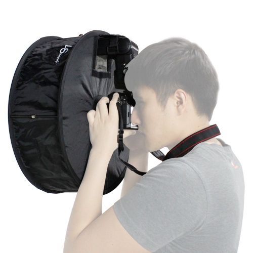  LimoStudio Round Ring Flash Diffuser 18 Collapsible & Foldable Soft Box for Speedlight and Flash Studio