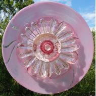 Pink Perfection Glass Flower Garden Art, Outdoor Decor, Art Glass Flower, Yard Art Decoration, Unique Gift, Garden Gift, LinMoonDesigns