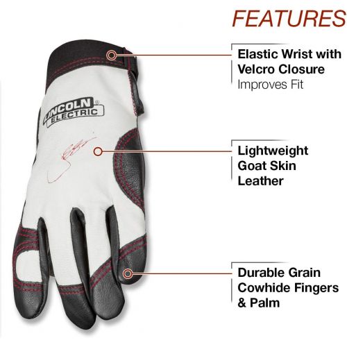  Lincoln Electric Womens Full Grain Leather Work Gloves | Padded Palm | Womens XS | K3231-XS