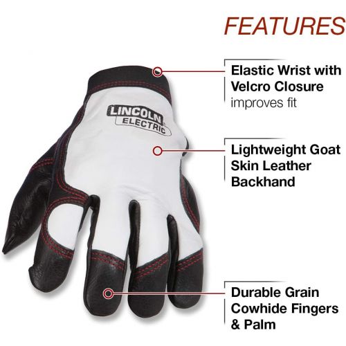  Lincoln Electric Womens Full Grain Leather Work Gloves | Padded Palm | Womens XS | K3231-XS