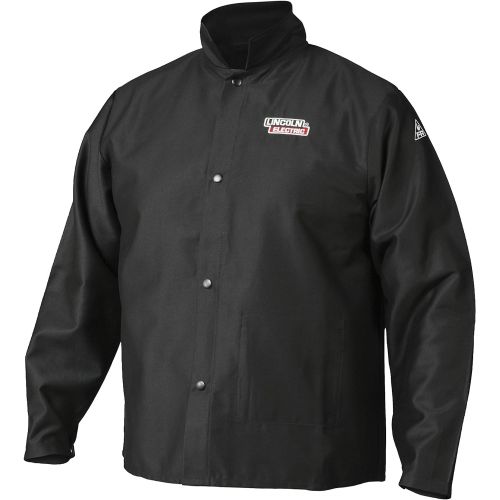  Lincoln Electric Premium Flame Resistant (FR) Cotton Welding Jacket | Comfortable | Black | Medium | K2985-M