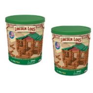 Lincoln Logs Pack of 2 100th Anniversary Tin Building Sets 111 pcs.