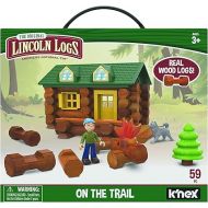 LINCOLN LOGS-On The Trail Building Set-59 Pieces-Real Wood Logs - Ages 3+ - Best Retro Building Gift Set for Boys/Girls-Creative Construction Engineering-Top Blocks Game Kit - Preschool Education Toy