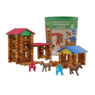 Lincoln Logs Centennial Edition Tin Amazon Exclusive-150+ Pieces-Real Wood-Ages 3+-Best Retro Building Gift Set for Boys/Girls-Creative Construction Engineering-Top Blocks Kit-Pres