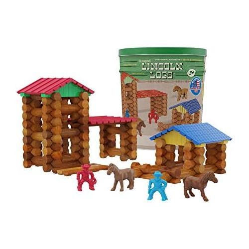  Lincoln Logs LINCOLN LOGS  Centennial Edition Tin  153 Pieces  Ages 3+  Preschool Education Toy (Amazon Exclusive)