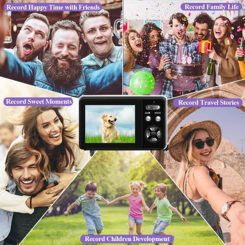  [아마존베스트]SUNLEO Digital Camera Mini Video Camera Point and Shoot Camera 2.4inch 24 MP HD Students Digital Camera for Kids Teenagers Beginners