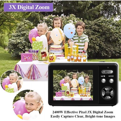  [아마존베스트]SUNLEO Digital Camera Mini Video Camera Point and Shoot Camera 2.4inch 24 MP HD Students Digital Camera for Kids Teenagers Beginners
