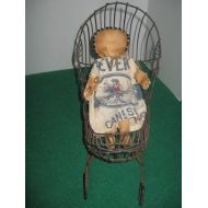 /LindasLovelyDolls Vintage Hooded Sleigh for Doll or Teddy Welded Metal Primitive Sled Just Reduced Was 189.