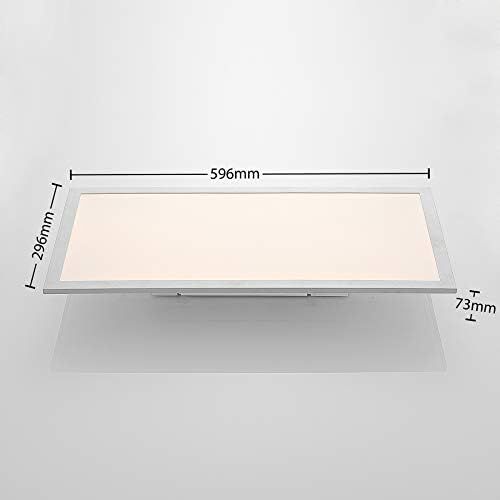  Lindby Stenley LED Panel Modern Aluminium for Kitchen (1 Bulb, A+, Including Bulb) Office Lamp, Ceiling Light, Ceiling Light, Lamp, Kitchen Light