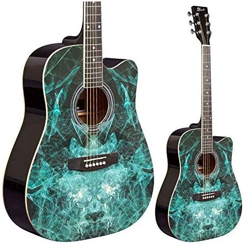  [아마존베스트]Lindo Gitarren Lindo Blue Fractal Apprentice Series 42C Acoustic Guitar & Gig Bag