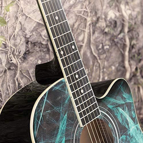  [아마존베스트]Lindo Gitarren Lindo Blue Fractal Apprentice Series 42C Acoustic Guitar & Gig Bag