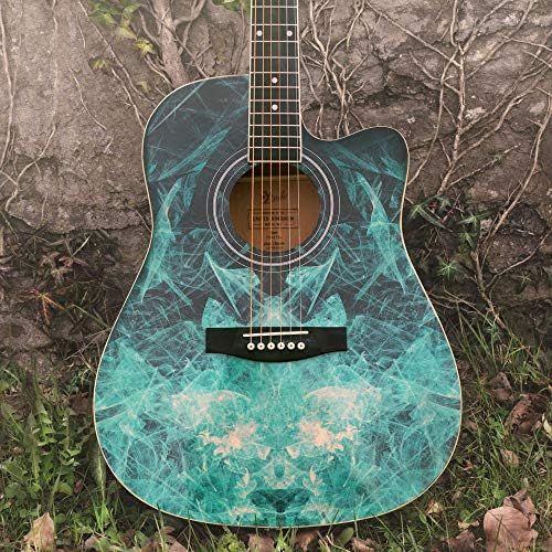  [아마존베스트]Lindo Gitarren Lindo Blue Fractal Apprentice Series 42C Acoustic Guitar & Gig Bag