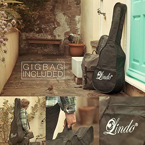  [아마존베스트]Lindo Gitarren Lindo 933C Apprentice Series Cutaway Acoustic Guitar with Carry Case - Black