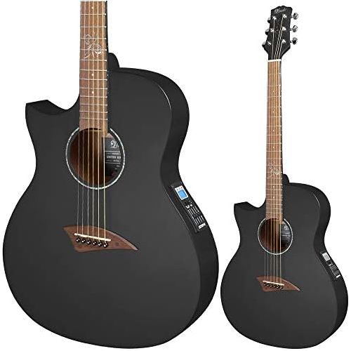  [아마존베스트]Lindo Gitarren Lindo ORG-SL Slim Electro-Acoustic Left-Handed Guitar with Preamp and Integrated Tuner and Accessories, Black