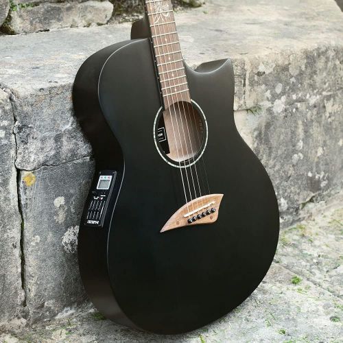  [아마존베스트]Lindo Gitarren Lindo ORG-SL Slim Electro-Acoustic Left-Handed Guitar with Preamp and Integrated Tuner and Accessories, Black