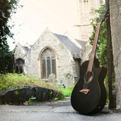  [아마존베스트]Lindo Gitarren Lindo ORG-SL Slim Electro-Acoustic Left-Handed Guitar with Preamp and Integrated Tuner and Accessories, Black