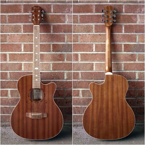  [아마존베스트]Lindo Gitarren Lindo Feeling Series Electro Acoustic Guitar with LCD Tuner XLR/Carry Bag