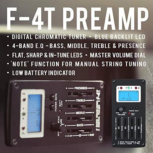  [아마존베스트]Lindo Gitarren Lindo Swallow Electro-Acoustic Guitar with F-4T Pre-Amp, Digital Tuner with XLR and Jack Output, Transport Bag)