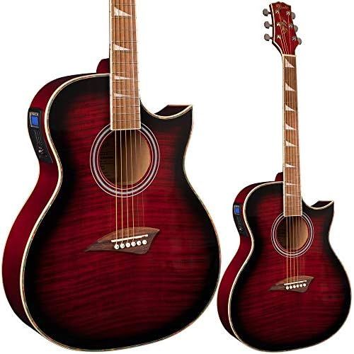  [아마존베스트]Lindo Gitarren Lindo Original Regular Body Electro Acoustic Guitar with Preamp LCD Tuner, Gig Bag, Glossy Red