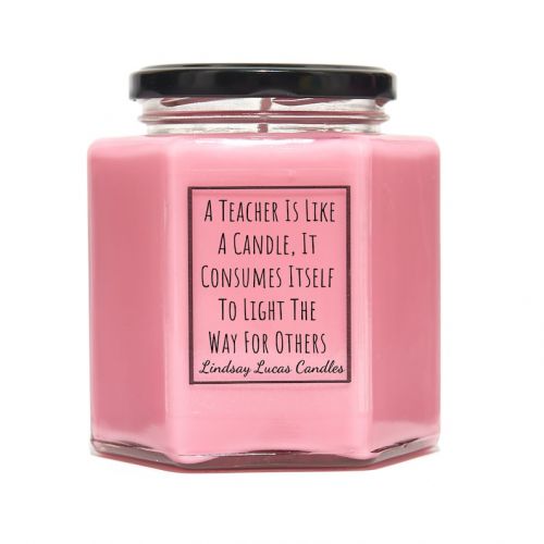  LindsayLucasCandles A Teacher Is Like A Candle, It Consumes Itself To Light The Way For Others, Teacher Gift, Apple Candle, End Of Year Gift, Gift For Teacher